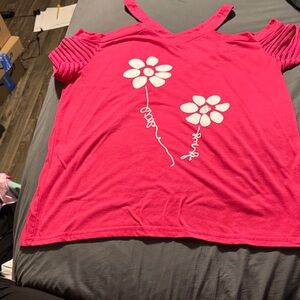 Pink Floral Women's Top